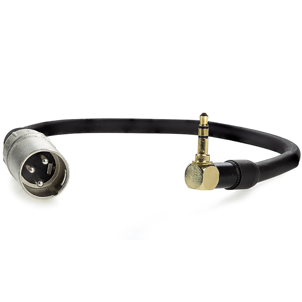 Cabo Adaptador P2 Estereo 90 graus para XLR Macho - 3 Metros