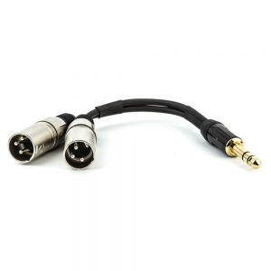 Cabo Adaptador P10 Estério Para 2 XLR Macho - 50 cm