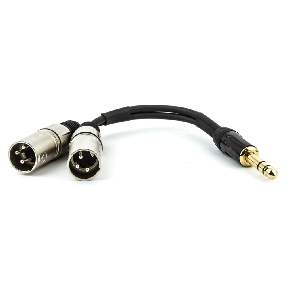 Cabo Adaptador P10 Estério Para 2 XLR Macho - 50 cm