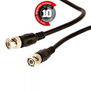 Cabo BNC RG59 - 8 Metros - Kit com 10
