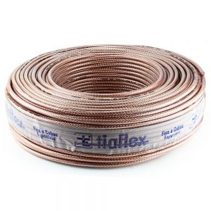 Cabo Coaxial Digital 75 OHMS Blindado Preto - 5 Metros