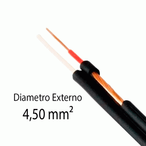 Cabo de Áudio Estereo 2x0,50mm - 5 Metros