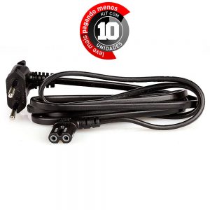 Cabo de Força Tipo 8, Pontas 90 Graus - 3 Metros - Kit com 10