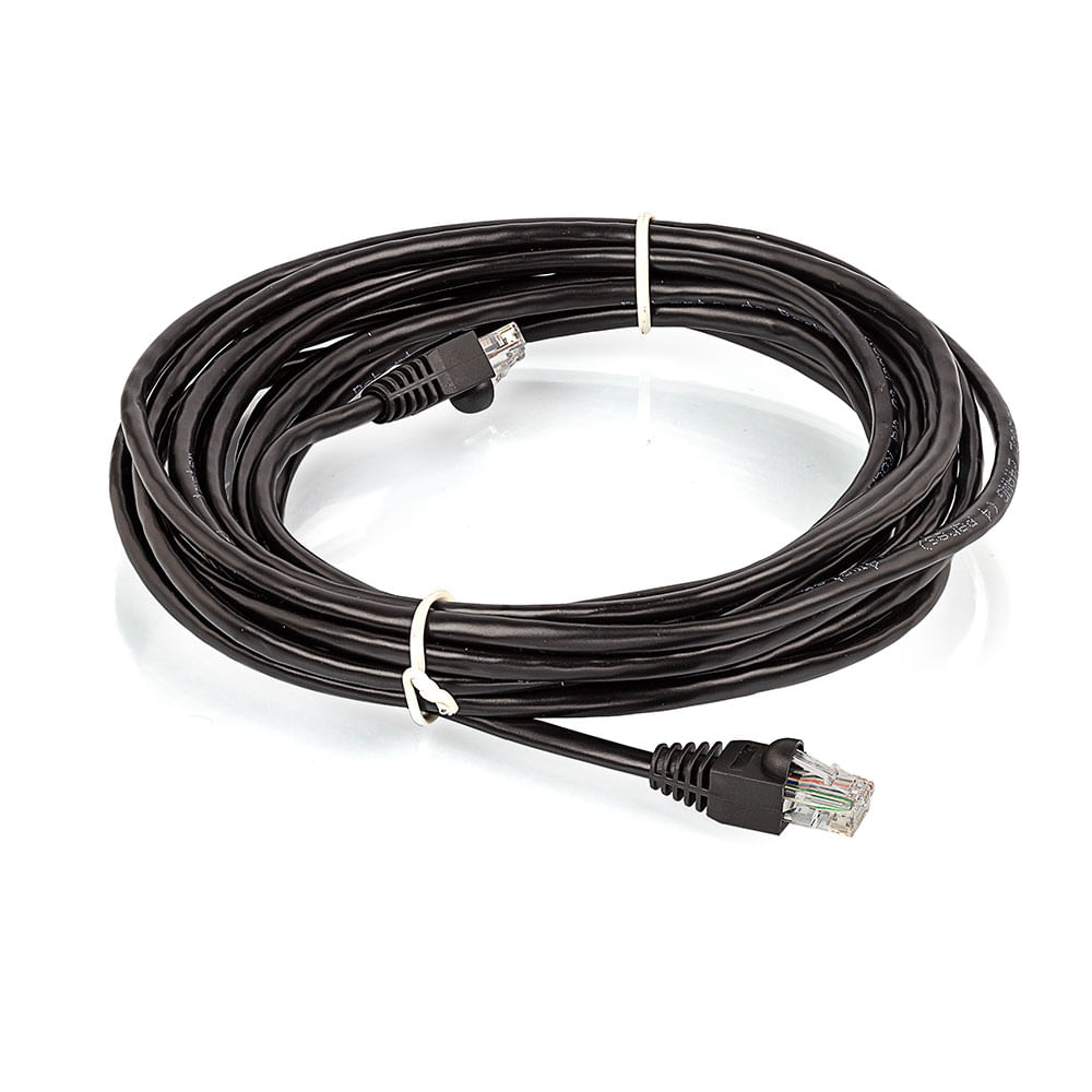 Patch Cord Cat5e Montado Preto - 55 Metros