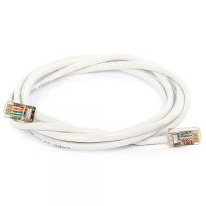 Cabo de Rede Blindado Cat5e com RJ45 Branco - 35 Metros