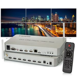 Vídeo Wall Controlador 2x3 - 4K - 6 Telas USB HDMI