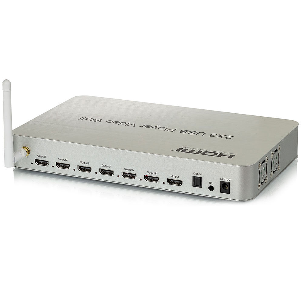 Vídeo Wall Controlador 2x3 - 4K - 6 Telas USB HDMI - Imagem 2