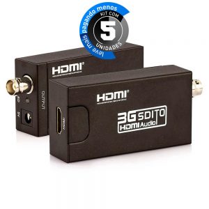 Conversor HDMI para SDI, BNC - GEF-SH, AY31 - Kit com 5