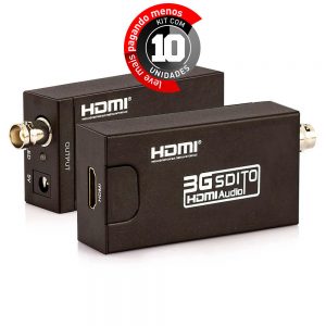 Conversor HDMI para SDI, BNC - GEF-SH, AY31 - Kit com 10