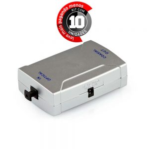 Conversor Óptico para Coaxial - Kit com 10