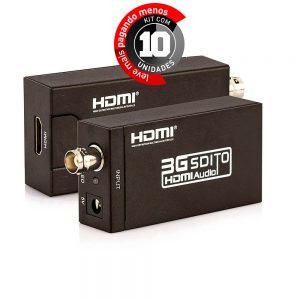 Conversor SDI, BNC para HDMI - GEF-SH, AY30 - Kit com 10
