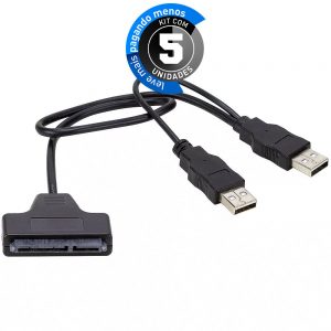 Conversores USB 2.0 para Sata HDD - Kit com 5