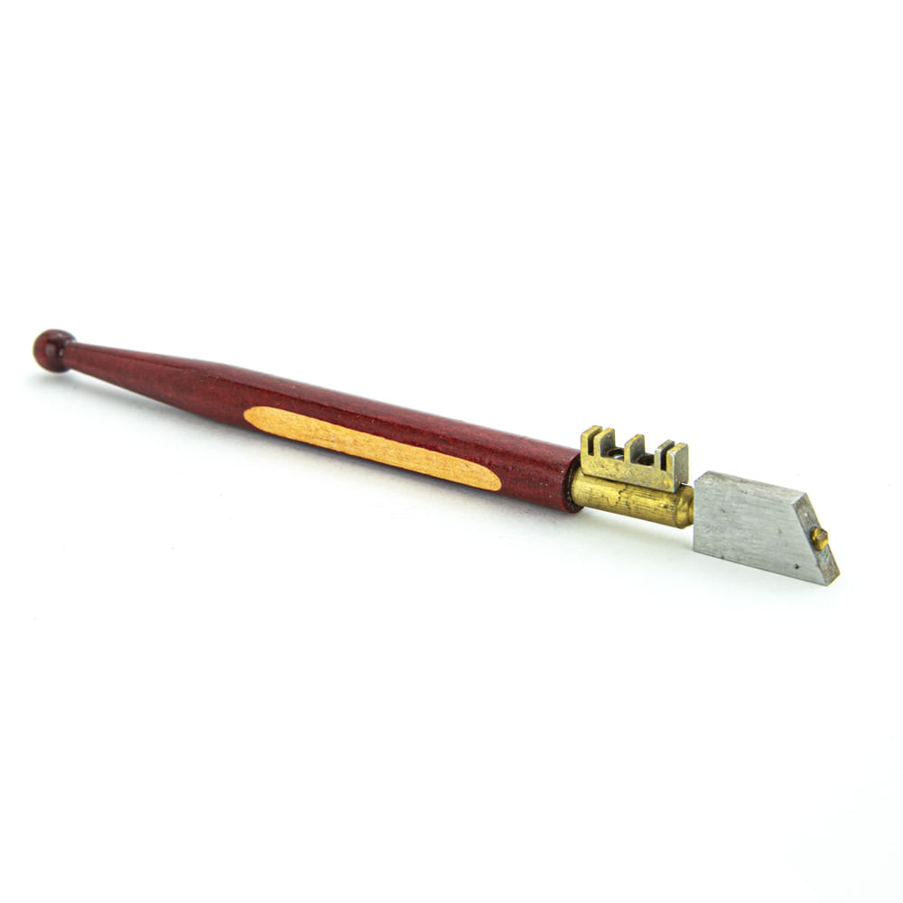 Cortador de Vidro Cabo de Madeira