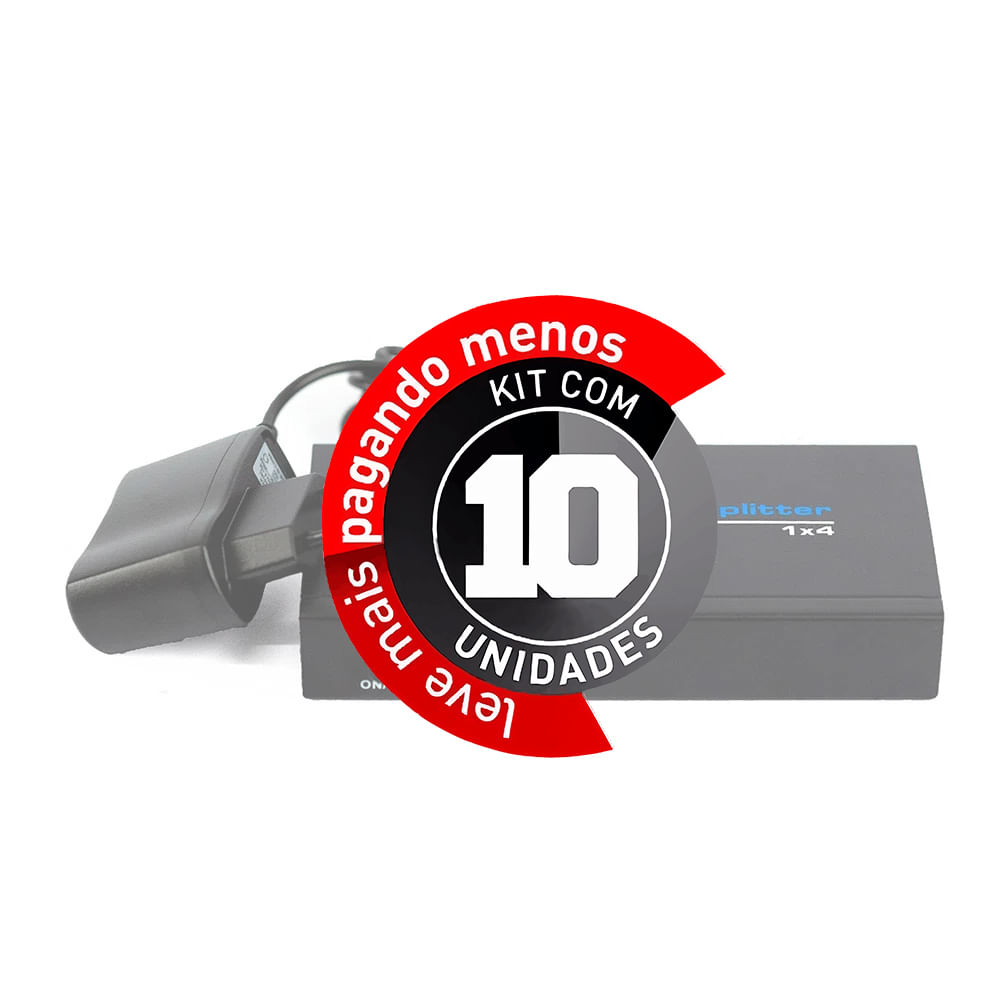Divisor SDI 1X4 Splitter SDI Repetidor - Kit com 10 - Imagem 2