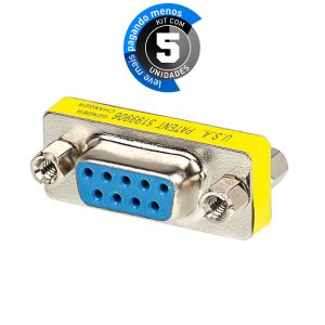 Emenda DB9 Fêmea - Kit com 5