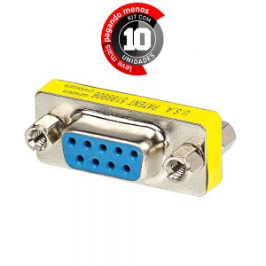 Emenda DB9 Fêmea - Kit com 10