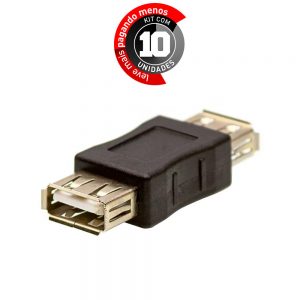 Emenda USB Fêmea - Kit com 10