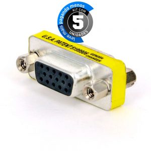 Emenda VGA Fêmea - Kit com 5