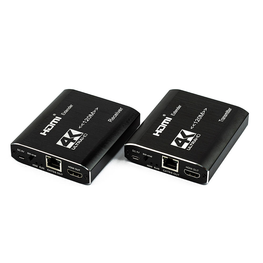 Estender HDMI 120 Metros 4K via Cabo de Rede