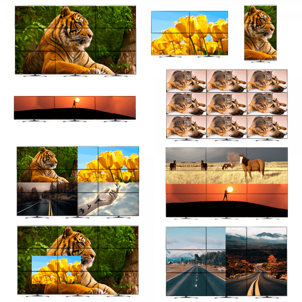 Video Wall Controlador 5X9, 4K, 9 Telas, HDMI - Imagem 4