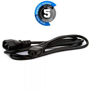 Extensão Cabo de Força - 1,5 Metro - Kit com 5