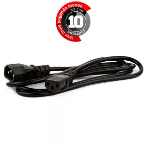 Extensão Cabo de Força - 1,5 Metro - Kit com 10