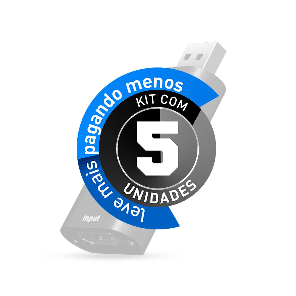 Placa Captura de Vídeo HDMI USB 4K - Kit com 5 - Imagem 2