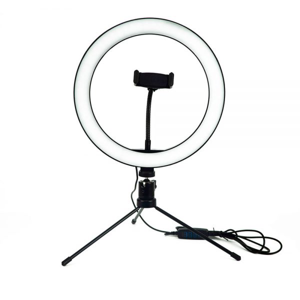 Ring Led Light Tripé e Suporte para Celular 10 polegadas - Imagem 2