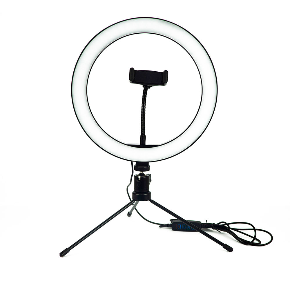 Ring Led Light Tripé e Suporte para Celular 10 polegadas - Imagem 2