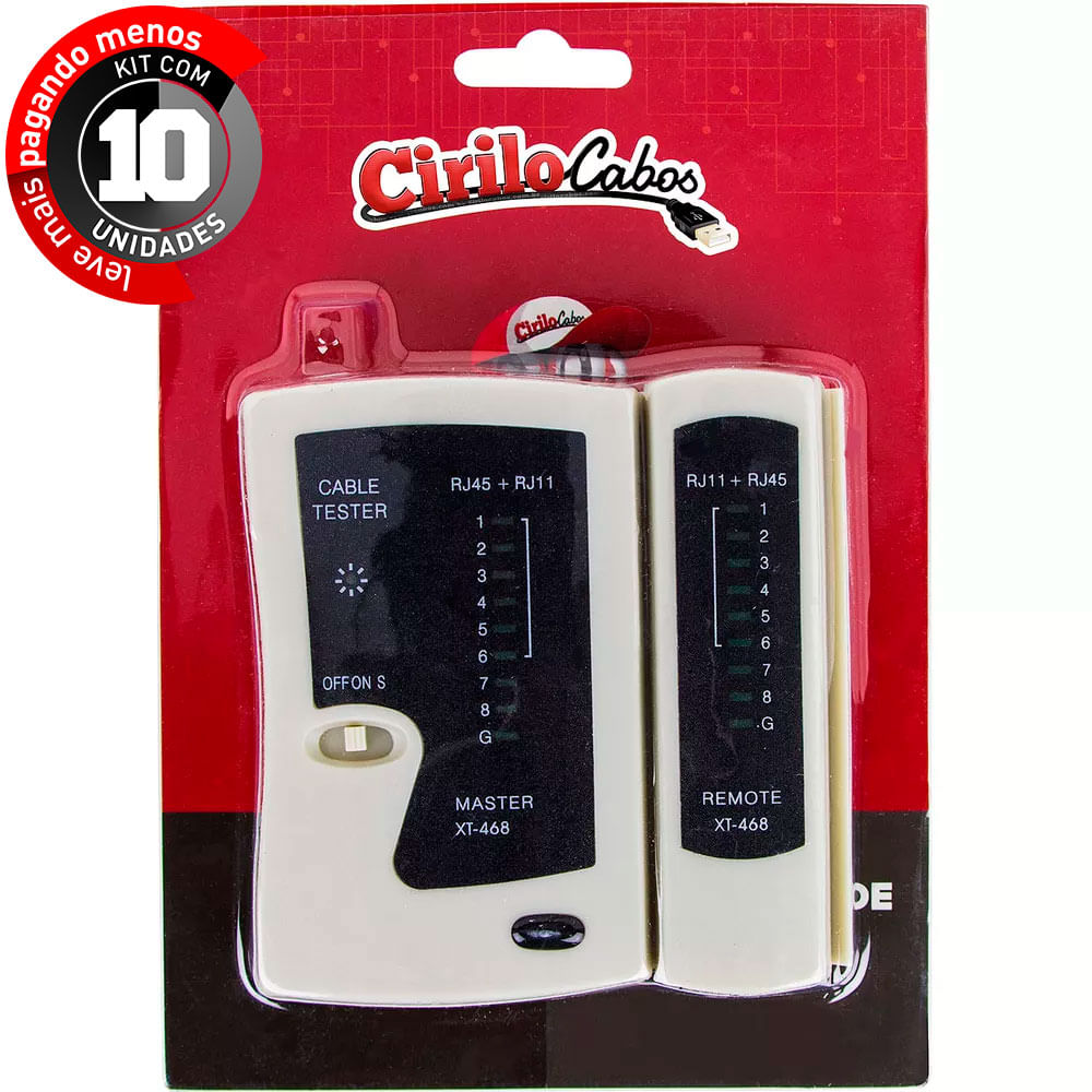 Testes de Rede RJ45 RJ 11 - Kit com 10
