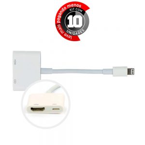 Cabo Áudio e Vídeo Digital iPhone/iPad - Kit com 10