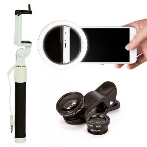 Selfie Led Ring Light + Luneta + Pau de Selfie