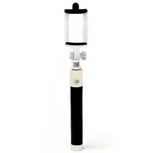 Pau de Selfie com Entrada Pelo Fone de Ouvido - Preto