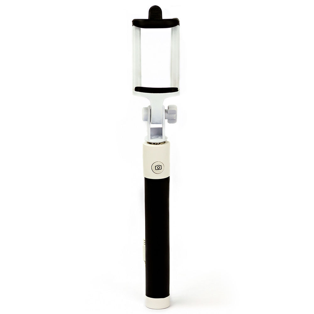 Pau de Selfie com Entrada Pelo Fone de Ouvido - Preto