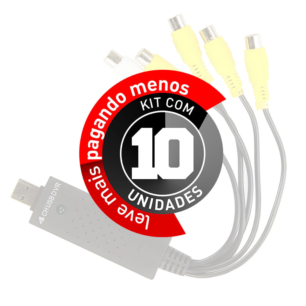 Placa de Captura Vídeo via USB - Kit com 10 - Imagem 2
