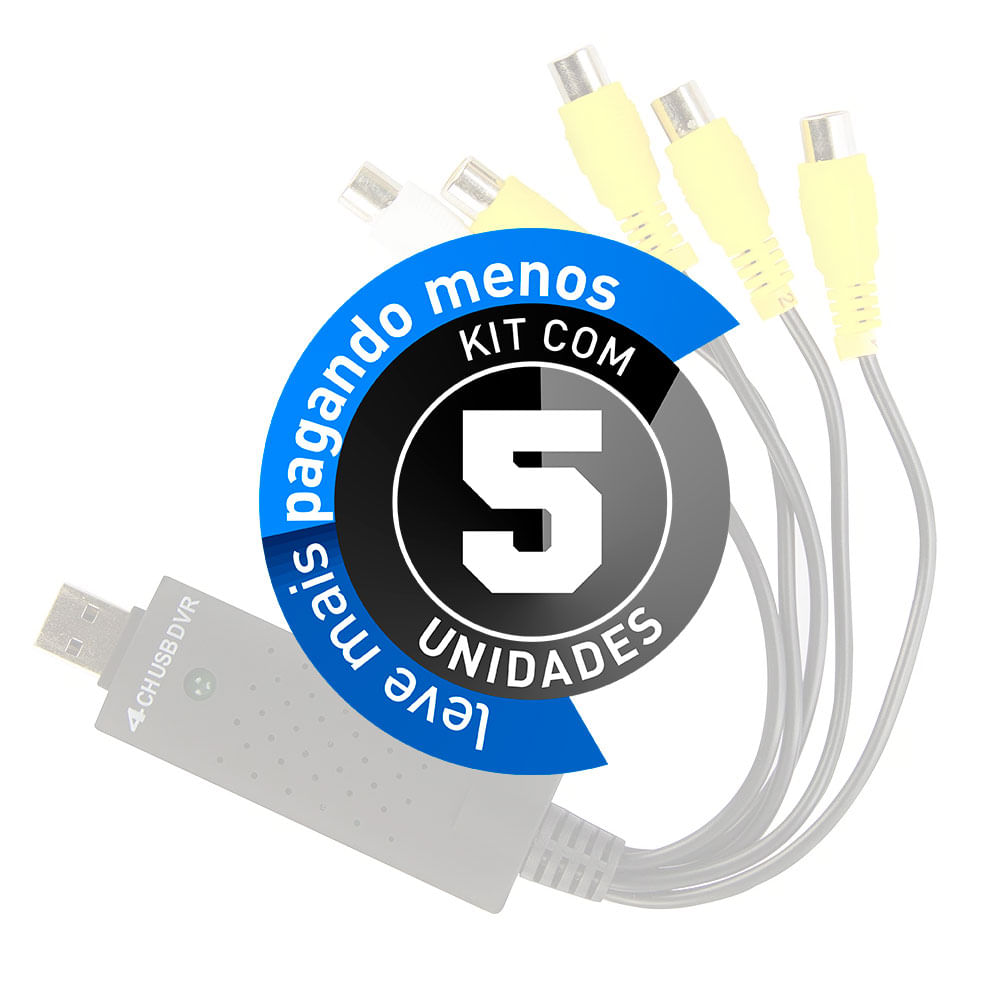 Placa de Captura Vídeo via USB - Kit com 5 - Imagem 2