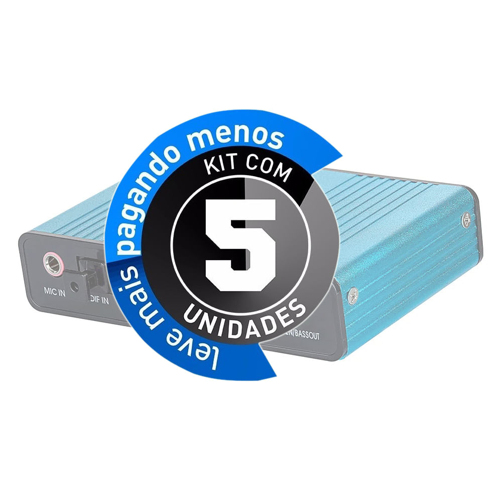 Placa De Som Externa Usb - 5.1 - 6Ch - Óptico Kit com 5 - Imagem 2