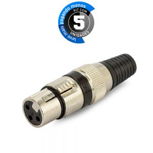 Plug Kanon Fêmea - Preto Kit com 5