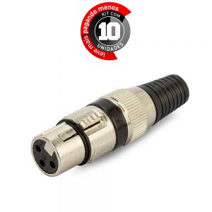 Plug Kanon Fêmea - Preto Kit com 10