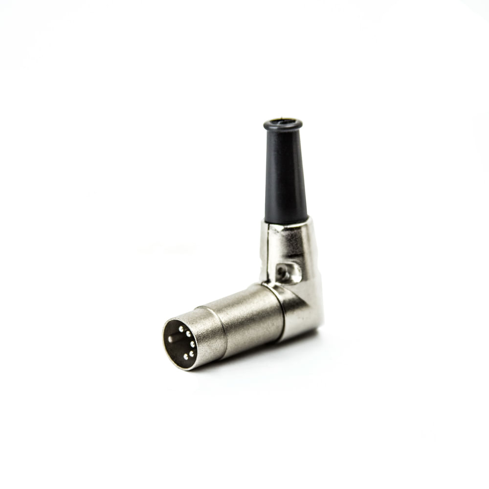Plug MIDI DIM 90º Metálico Profissional