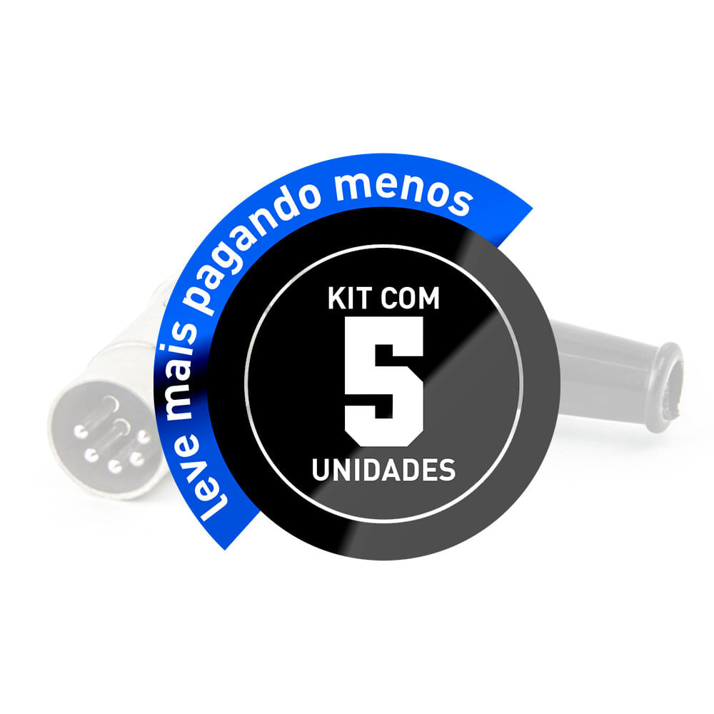 Plug MIDI DIM 90º graus Metálico Profissional - Kit com 5 - Imagem 2