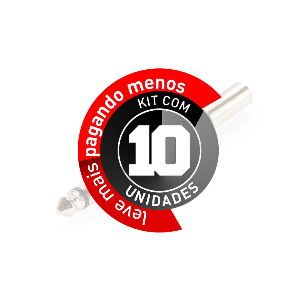 Plug P10 - Niquelado - Mono - Kit com 10 - Imagem 2