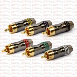 Plug RCA Profissional 6mm - Verde