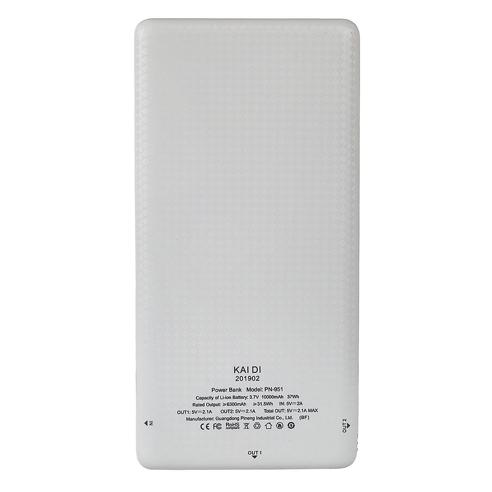 Power Bank 10.000 mAh Slim PN-951 - Branco - Imagem 2