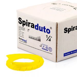 Organizador Fios e Cabos Spiraduto 1/4 Amarelo - 5 Metros