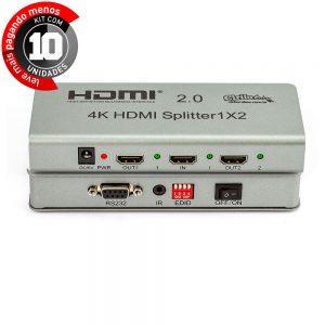 Splitter 2.0 HDMI 1x2 4k - Kit com 10