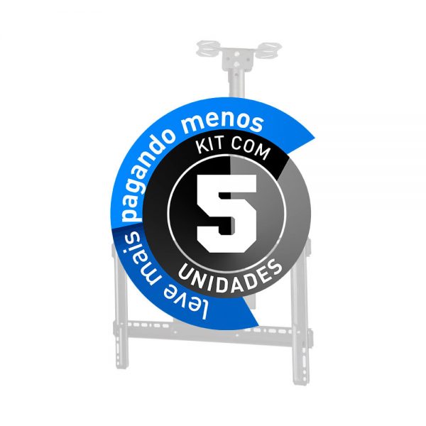 Suporte de Teto TVs de 32" a 70" Giro 360 - Médio Kit com 5 - Imagem 2