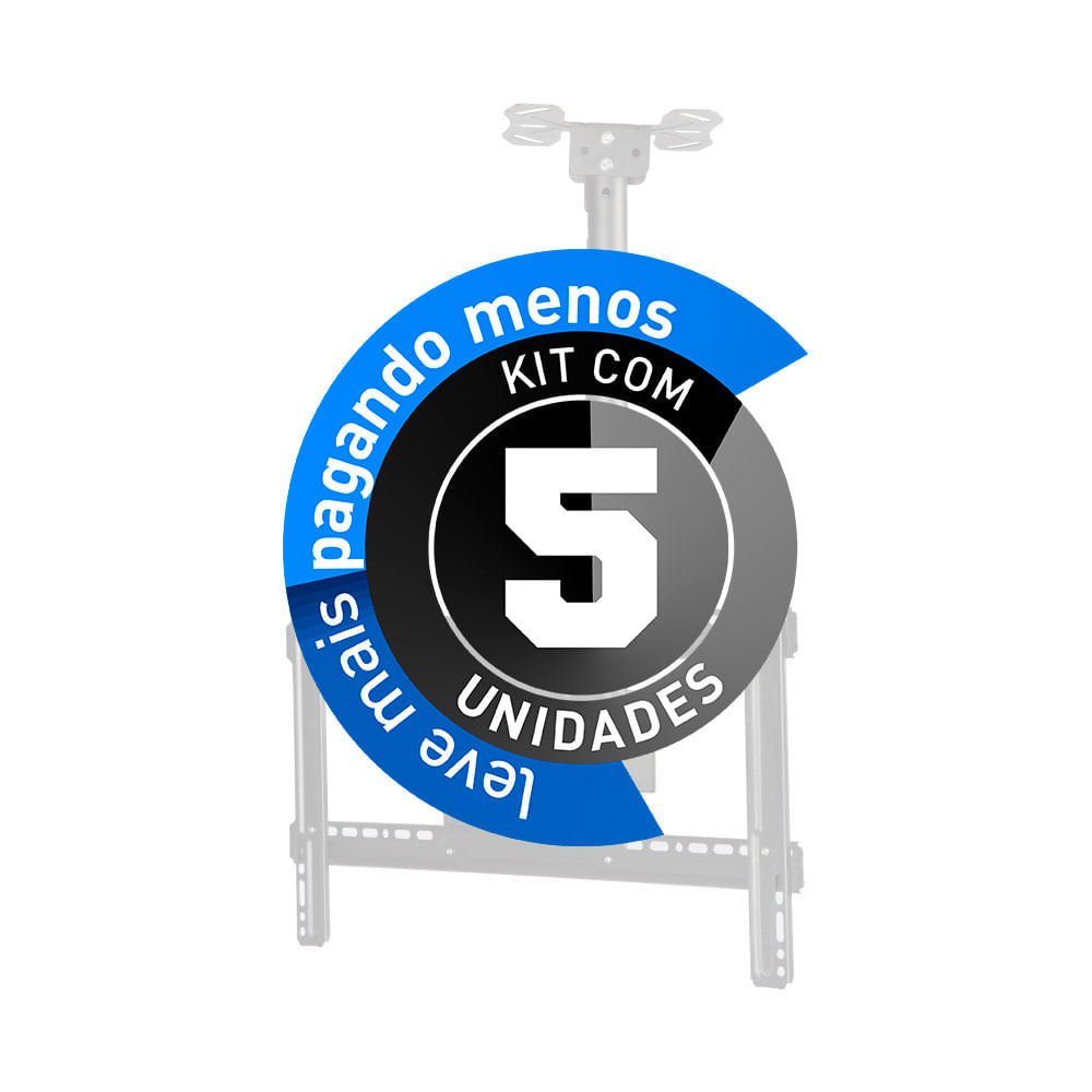 Suporte de Teto TVs de 32" a 70" Giro 360 - Médio Kit com 5 - Imagem 2