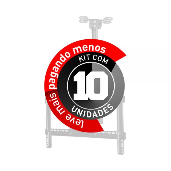 Suporte de Teto TVs de 32" a 70" Giro 360 - Médio Kit com 10 - Imagem 2