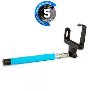Suporte Para Selfie Iphone, Galaxy Azul - Kit com 5